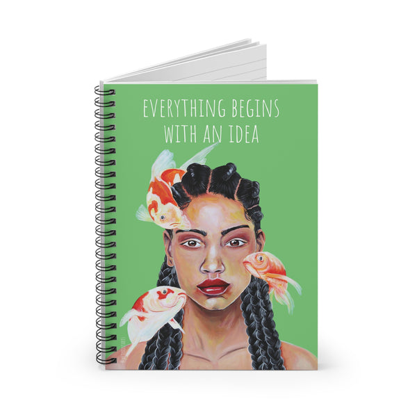 Everything Begins With an Idea Spiral Bound Notebook