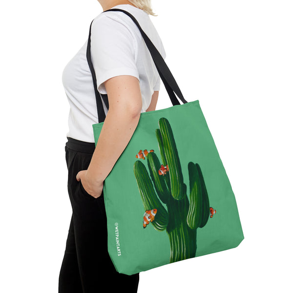 Clowns in the Cacti Mint Tote Bag