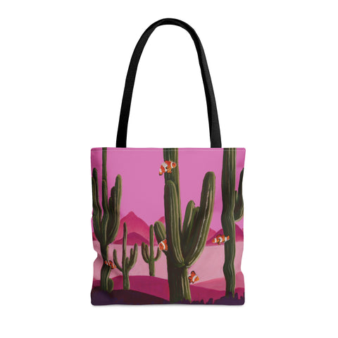 Clowns in the Cacti Pink Tote Bag