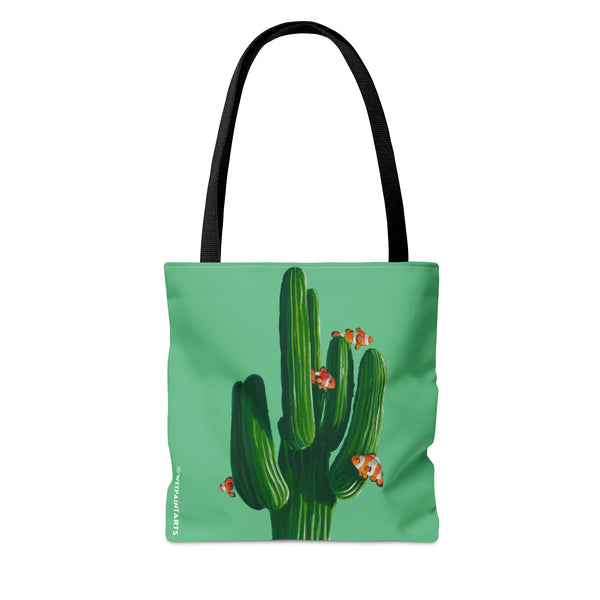 Clowns in the Cacti Mint Tote Bag