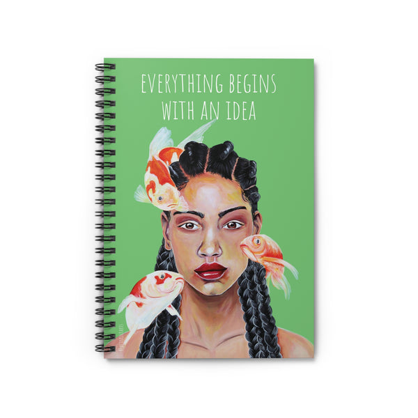 Everything Begins With an Idea Spiral Bound Notebook