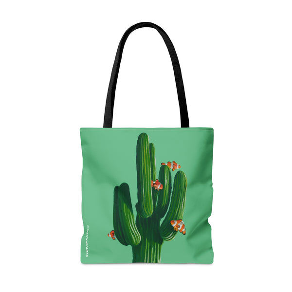 Clowns in the Cacti Mint Tote Bag