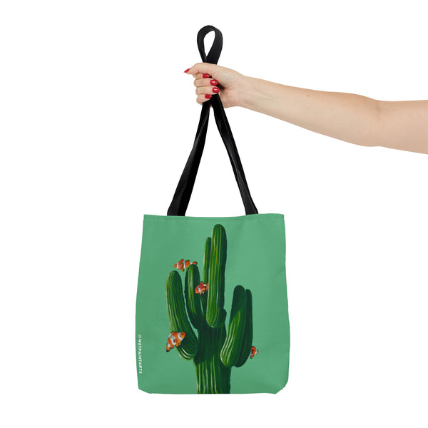 Clowns in the Cacti Mint Tote Bag