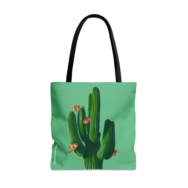 Clowns in the Cacti Mint Tote Bag