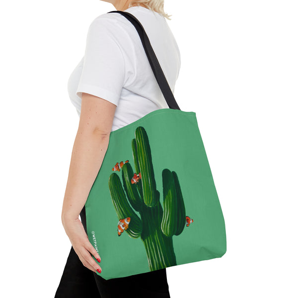 Clowns in the Cacti Mint Tote Bag
