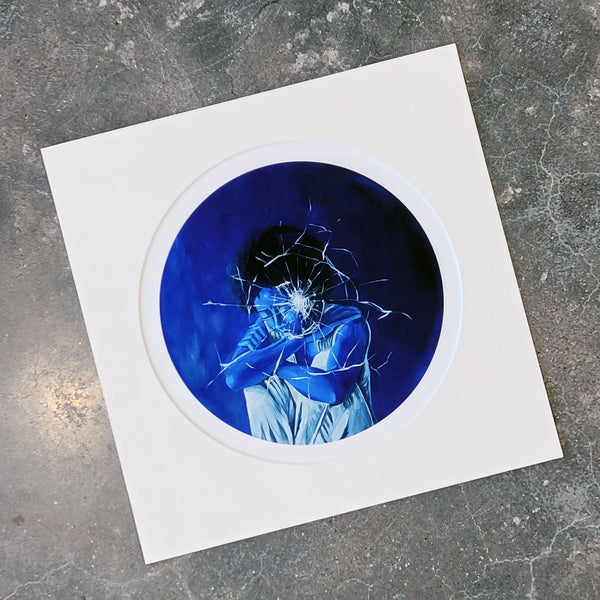 Broken But Still Good 12x12 Matted Watercolor Paper Print