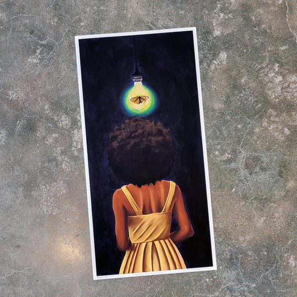 Captive Luminescence Watercolor Print