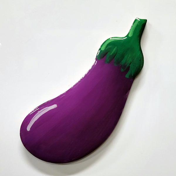 3" Hand-Painted Eggplant Magnet