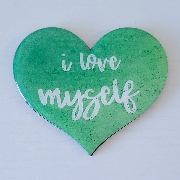 "I Love Myself" Heart Affirmation 3"