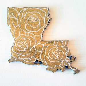 Louisiana Floral Magnet 3"