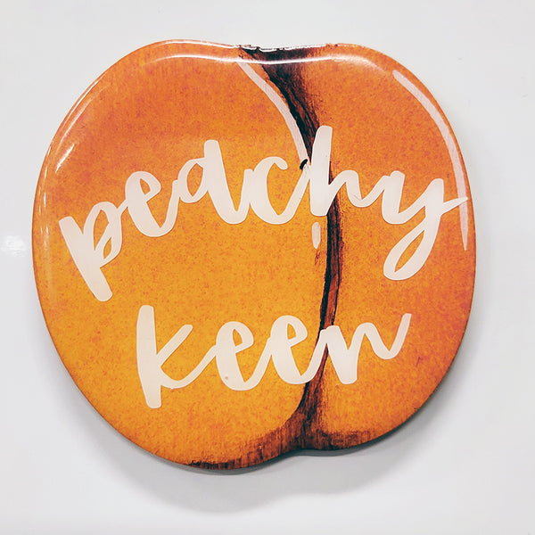 3" Hand-Crafted Peachy Keen Magnet