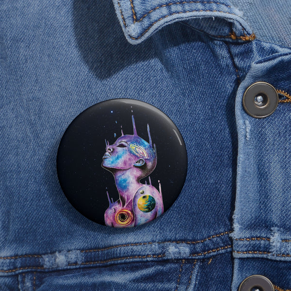 Cosmic Art Pin Buttons - Customizable Space-Themed Badges