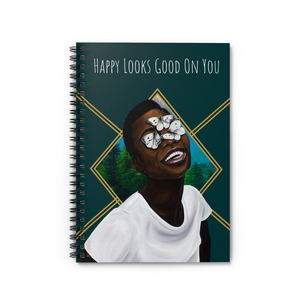 Happy Looks Good On You Spiral Bound Notebook
