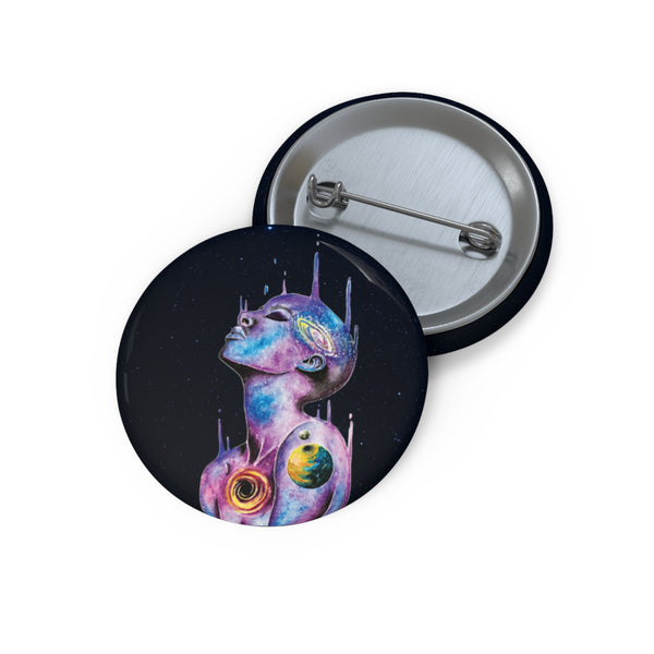 Cosmic Art Pin Buttons - Customizable Space-Themed Badges