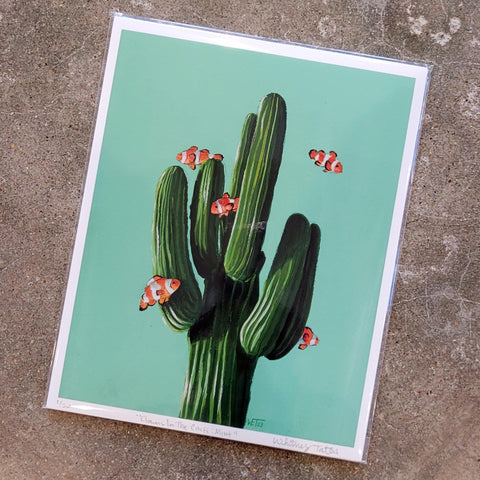 Clowns in the Cacti: Mint Limited Edition Print