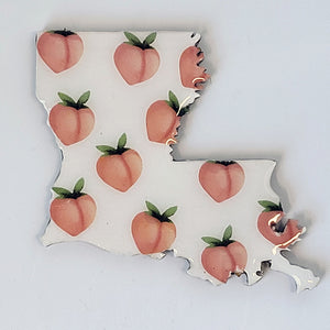 Louisiana Peach Magnet 3"