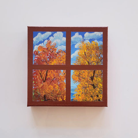 Large Windows: Cloudy Autumn Trees