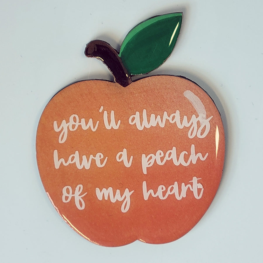 3" Hand-Crafted Peach of My Heart Magnet