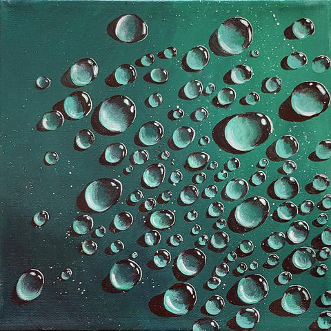 Waterdrops in Teal