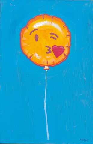 Kissy Face Smiley Balloon