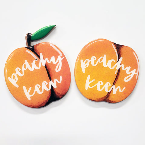 3" Hand-Crafted Peachy Keen Magnet